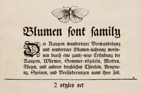 Blumen: A Timeless Blackletter Font for Modern Design