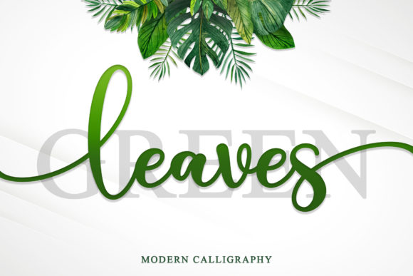 Green Leaves Font: A Luxurious Calligraphy Typeface