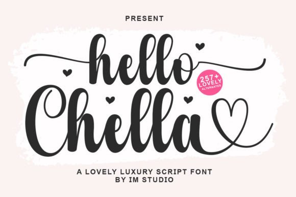 Hello Chella Font: A Romantic Script for Wedding and Branding Projects