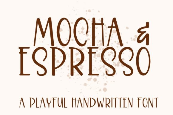 Mocha Espresso Handwritten Font for Cricut