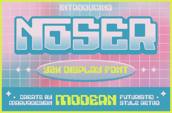 Noser: A Modern Y2K Font for Contemporary Design Workflows