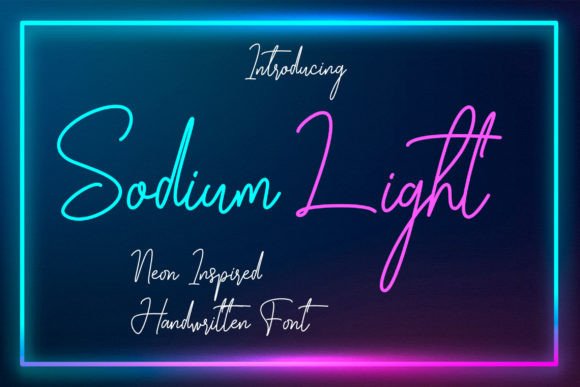 Sodium Light: Neon-Inspired Handwritten Font for Creative Projects