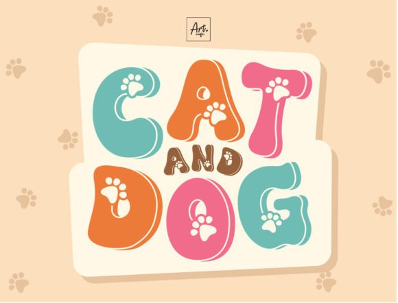 The Cat and Dog Font: A Playful Blend of Retro Chic and Whimsical Charm