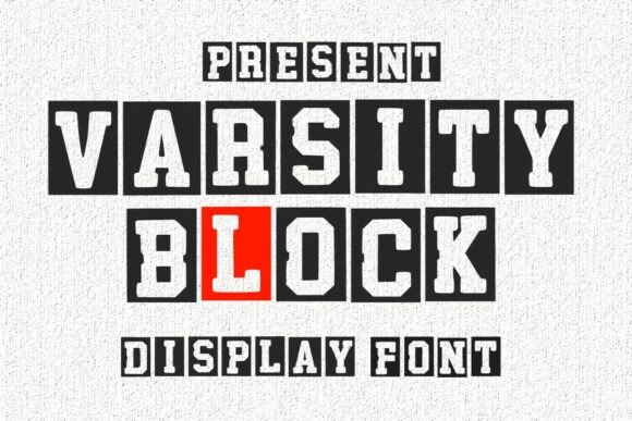 Varsity Block: A Bold Font for Athletic and Collegiate Branding