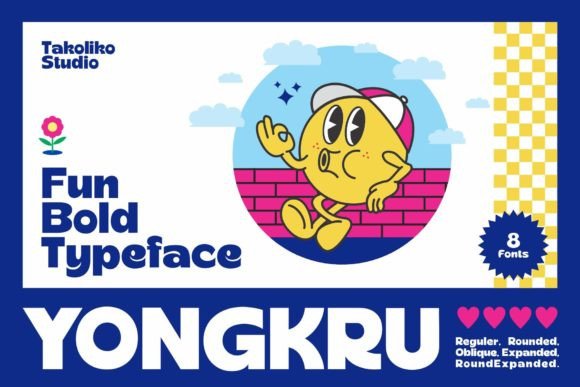 Yongkru Font: A Playful and Retro Design Choice